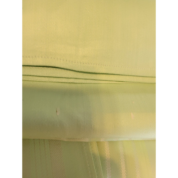 Vtg Table Cloth Napkins Set Green Floral Hand Painted Combed Yarns Damask - Picture 13 of 13